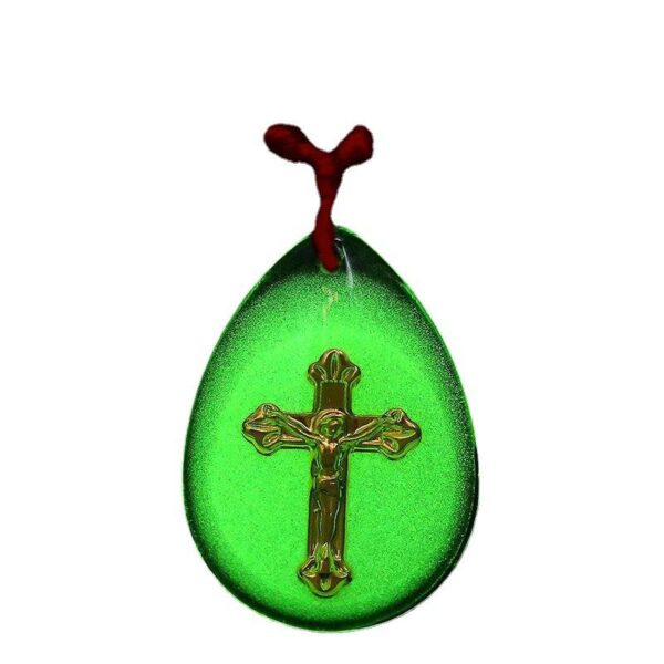 KOMI Luminous Cross Pendant Crystal Necklace Luminous Gold Exquisite Necklace