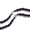 KOMi Christ Wooden Beads 6*8mm Rosary Bead Cross Pendant Necklaces Woven Rope Chain Necklace Religious Jewelry Accessories