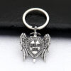 Dreamwork Holy Sword Archangel Wings Cross Shield Prayer Medal Amulet Pendant Necklace Keychain Souvenirs Keyrings Craft Gift