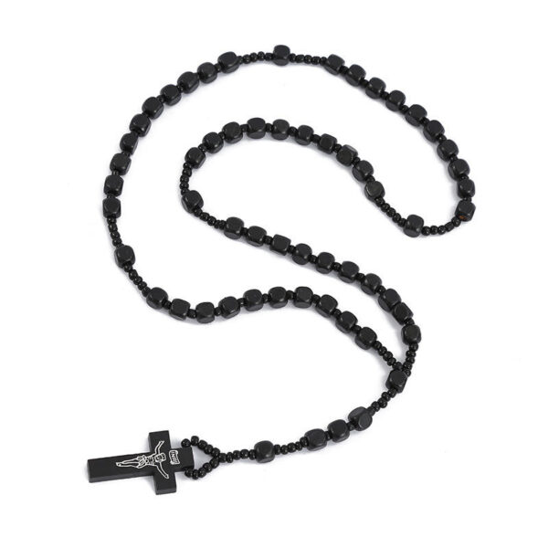 b434bb29da95b8685d79e1a3d44248a5_H8721dd2bf71d44c8a74850923f74d98fR_avif=close&webp=close Komi 2023 New Natural Wood Bead Necklaces Hand-woven Cross Pendants Collars Rosary Jewelry Cross-border Wholesale