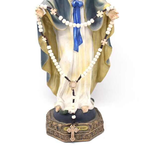 Dreamwork Wholesale Log Handmade Cross Jesus Pendant 8mm Wooden Beads Rosary Necklace Wood Beaded Necklaces Rosary Baptism Gift