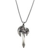 KOMI Retro Fashion Axe Necklace for Men Trendy Personality Hip Hop Sword Cross Pendant Necklaces Stainless Steel Sweater Chain