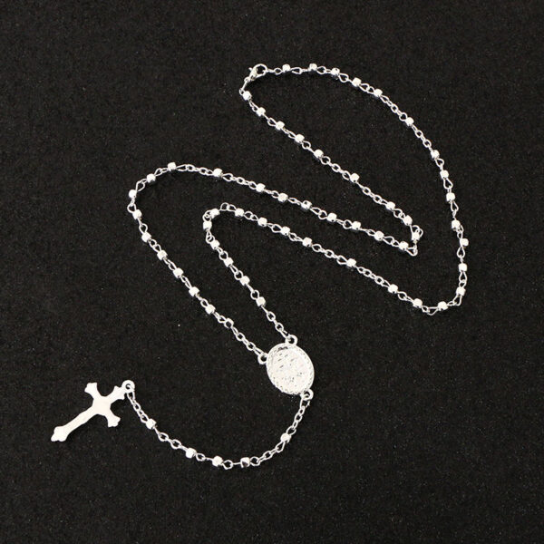 b9cd7c8b334689f2325bd9b05260cc42_Hfc14277f74be4049a319b5ba0a8b6148d_avif=close&webp=close Religious Rosary Beads Chain Stainless Steel Christian Cross Pendant Necklace for Women Charm Jewelry Gifts