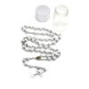 KOMI 12PCS Wooden Beads Rosary Necklaces Set Glass Bottles Packing Jesus Cross Pendant Necklace Wholesale Rosary Necklace Beads