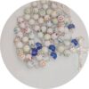 KOMI Handmade 8mm Acrylic Beaded Cross Rosary Necklace for Women Rosary Beads Chain Cross Pendant Necklace Prayer Gifts