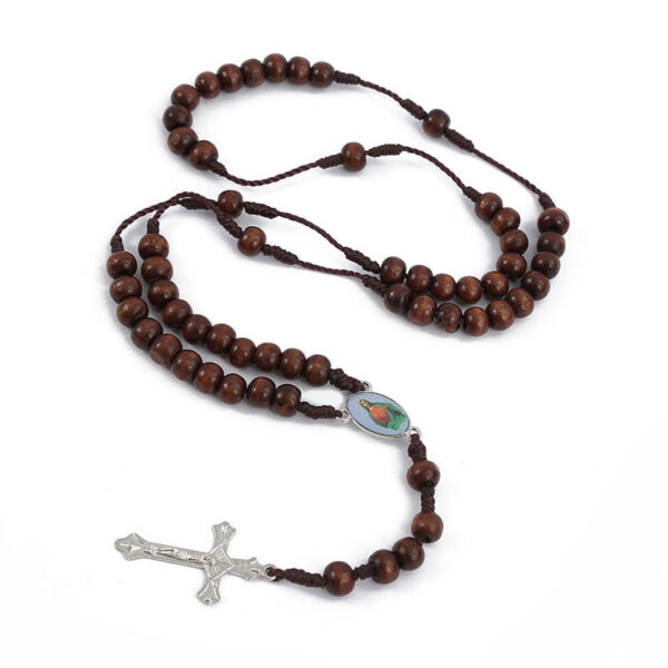 Komi 2023 New Cross Necklace Hand-woven Rosary Necklace Religious Design Pendant Jewelry Wholesale