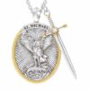 Komi Hot Selling St Michael's Alloy Necklace Man Religious Jewelry Pendant