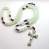 Komi Hot Selling Acrylic Luminous Beads Cross Rosary Necklace 59 Beads Madonna Crucifix Pendant Jewelry Necklaces Pendant