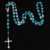 KOMI 8mm Plastic Crack Bead Necklace Rosary Cross Necklace Religious Bead Necklace