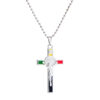 Classic Cross Necklace Dripping Oil Cross Crucifix Religious Pendant Men and Women Couple Colorful Necklace