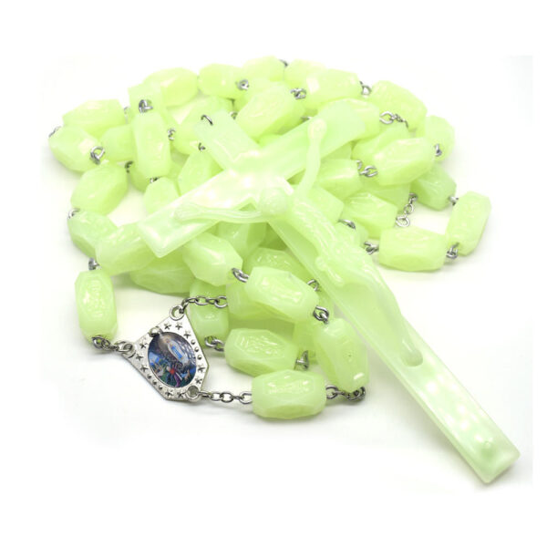 1.5 * 3cm Large Luminous Beads Necklace Hanging Wall Decoration Cross Wall Rosary