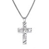 Stainless Steel Cross Jesus Pendant Necklace Men and Women Versatile Titanium Pendant Sweater Chain Guard Chain Accessories