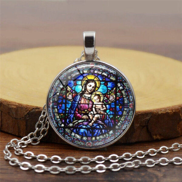 2024 Dreamwork Religious Jewelry Necklace Virgin Mary Pendant Necklaces Fashion Coat Chain Necklace for Women Wedding Gifts