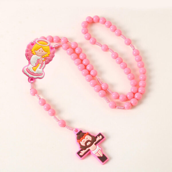 c3b318705348f74f127388c6e6308fe4_Hf313cbefb88242e4820856df2c834717M_avif=close&webp=close KOMI New Design Catholic Rosary Children's Rosary Cross Lady Angel Necklace