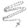 2024 Hot Religious Jewelry Christian Church Saint Benedict Rosary Necklace Prayer Beads Cross Necklace