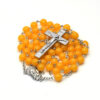 Komi Religious Handmade Beeswax Crucifix Pendant Virgin Mary Jewelry Prayer Rosary Beads Necklace
