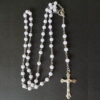Komi 2023 Hot Sell Rosary Acrylic Beads Necklaces Religious Rosary Cross Necklace for Pary