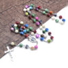 c8299c5d1846452fca8e4a811d91c300_He48a73dcf2ed412f886e6aace934631d0_avif=close&webp=close 8mm Colorful Rose Bead Rosary Alloy Cross Virgin Mary Pendant Christian Catholic Religious Jewelry Necklace
