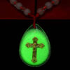 KOMI Luminous Cross Pendant Crystal Necklace Luminous Gold Exquisite Necklace