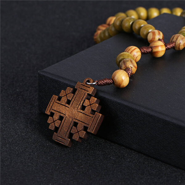 c8c27e746d7a75b71954607d4b1dee68_Hecd6196dcf2d40a3a027a1153be7ae95A_avif=close&webp=close KOMi Vintage Wooden Rosary Beaded Jesus Wooden Cross Pendant with Jerusalem Necklace for Women Men Fashion Religious Jewelry