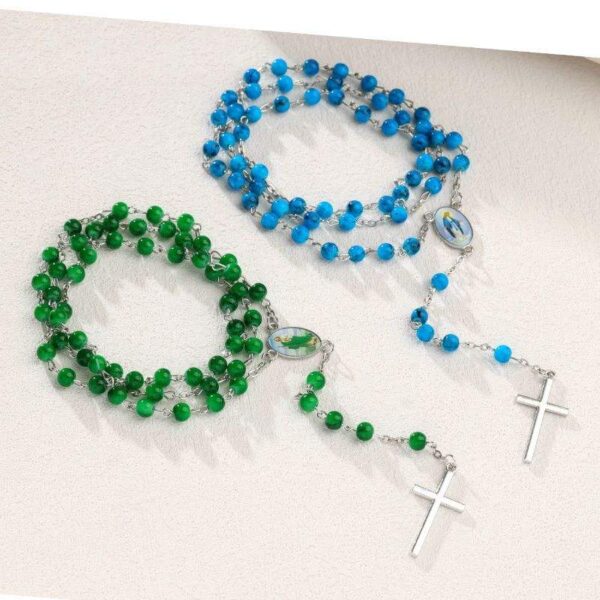 c9a231dc74ec1eeeeb3071e9239e4228_H9efc7485d53a4bebb96d7dfbb0ec2a91f_avif=close&webp=close KOMI 6mm Glass Rosary Beads Catholic for Men Rosary Necklace for Religious Prayer Cross Necklaces Glass Beaded Y Necklaces Gifts