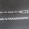 5mm ABS Acrylic White Peal Handmade Cross Religious Necklace Rosary Catholic Jesus Christ Jewelry Gift R-201