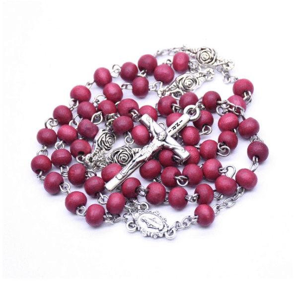 cb64547dd9c86879e577deeb5c06b6f5_H4bf8ee88c7a344e0bbb5135b59c6a0a2q_avif=close&webp=close 2024 Komi Catholic Fragrance Wine Red Rose Shaped Beads Necklace Virgin Mary Christ Cross Pendant Rosary Necklace