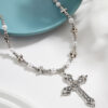 cbb1baec3c603a480f8f124c41a63874_H13acdace55734e0aa07f35111aea6e09b_avif=close&webp=close KOMI Vintage Cross Pendant Necklaces Choker Collarbone Chain Metal Ball Cross Pearl Beaded Necklace for Women Girls Party Gifts