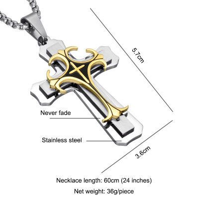 cd189ae8cc251aee958d759da5ba0507_H1572681f8bac4d1599bdaf306d06e9edD_avif=close&webp=close Punk Style Hip Hop Rock Stainless Steel Cross Pendant Jesus Cross Necklace