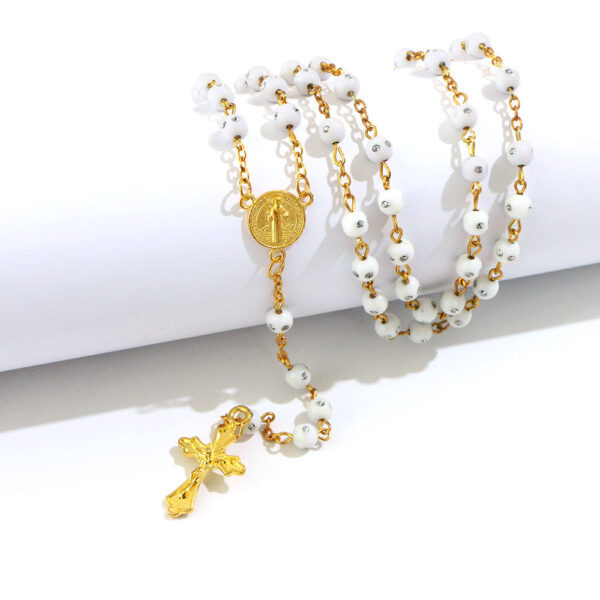 d25df070dce26620d998fa58bc1766a7_Hf8fb4626ba7f4943bd538acef95074f1i_avif=close&webp=close 2024 Komi Rosary Bead Necklace 6mm Beads Crystal Religious Necklace Cross Pendant Necklaces Jewelry Accessories Wholesale