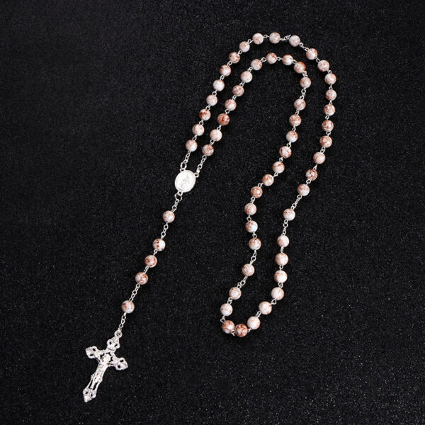 d29d5464cead220026e879373c757cb6_H76f2c40d94e84e0e990cad0a5b2e954d4_avif=close&webp=close Hot Sell Rosary Glass Beads Necklaces Jesus Virgin Mary Catholic Religious Rosary Necklace for Pary