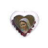 2024 Komi Wholesales Red Fragrance Wooden Beads Holy Silver Cross Pendant Maria Center Rosary Necklace