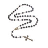 2024 New Religious Jesus Natural Multicolor Stone High Grade Cross Rosary Necklace Religious Jewelry Wholesale Wholesale