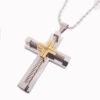 2024 Komi 316L Stainless Steel Cross Necklace Chain Lobster Clasp Christian Jesus Pendant Necklace for Men