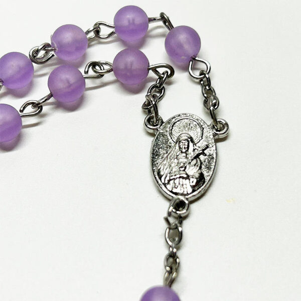 2024 Glass Bottle Packaging Multicolor Glass Beads Rosary Jesus Our Lady Religious Jewelry Wholesale RN-233