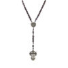2024 New Religious Jesus Wood Beads High Grade Cross Rosary Necklace Religious Jewelry Wholesale Wholesale