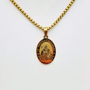 Komi Saint Christopher Men's Stainless Steel Necklace Religious Virgin Mary Pendant Necklace