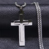 Komi Hot Selling Cross Stainless Steel Pendant Necklace Men's Gold Religious Necklace