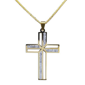 Komi Hot Selling Cross Pendant Stainless Steel Religious Gold Jewelry