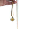 High Grade Stainless Steel St. Benedict Two Tone Round Pendant Cross Necklace Accessory St.Benedict