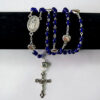 Komi 2024 Hot Sell Rosary 6mm Glass Necklaces Religious Rosary Jesuss Cross Maria Medal Necklace for Pary