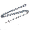 2023 Komi Catholic Metal Virgin Mary Centerpiece Crucifix Cross Glass Crystal Beads Prayer Rosary Necklace
