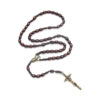 2024 New Religious Jesus Wood Beads High Grade Cross Rosary Necklace Religious Jewelry Wholesale Wholesale