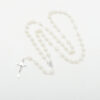 Komi Hot Selling Pearl 8MM Beads Rosary Catholic Cross Necklace Religious Jewelry Wholesale