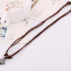 KOMI New Design Braided Cowhide Cross Pendant Necklace Personality Accessories