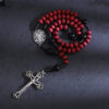 e7712ead0d4cd2b5bfd584f44f39f0f0_H9cb0c6fe3a0441bab8cdc8e42f897604t_avif=close&webp=close KOMI Handmade Red Wooden Beads Rosary Necklace for Men Women Crucifix Cross Pendant Necklaces Religious Faith Gifts