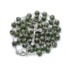 2024 Komi Religious Jerusalem Catholic Imita Ceramic Beads Ornament Cross Pendant Rosary Prayer Necklace