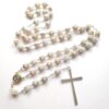 Komi 2023 Hot Sale Gold Rosary Beads Cross Necklaces Religious Prayer Bracelet Jewelry
