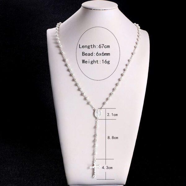 Hot Sell Rosary Necklaces Jesus Virgin Mary Catholic Religious Rosary Necklace for Pary
