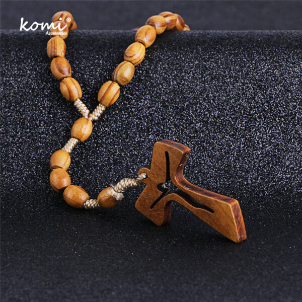 eb7087716b5d31bac9f87c29076355a3_H61c6d2363e614482b31bfab829ee1e939_avif=close&webp=close New Wooden Beads Hollow Cross Pendant Necklace for Women Men Catholic Christ Religious Jesus Rosary Jewelry Gift